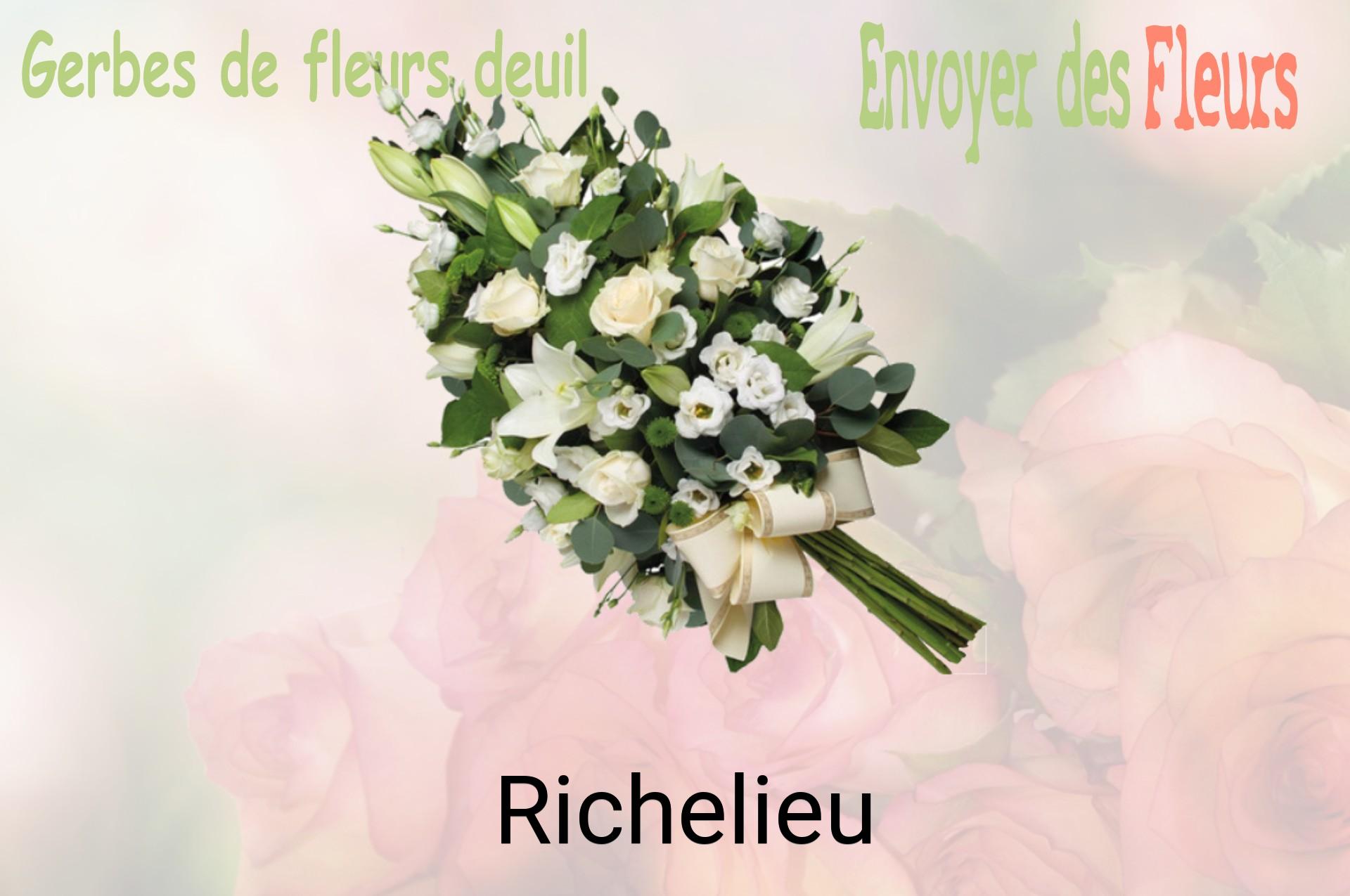 Gerbe de fleurs de deuil livrée à Richelieu